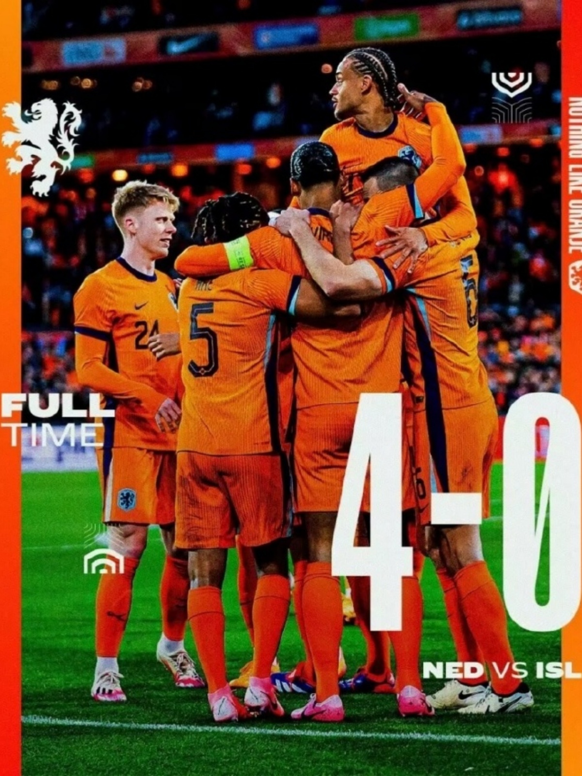 荷兰球队在国际洲际比赛中击败西班牙